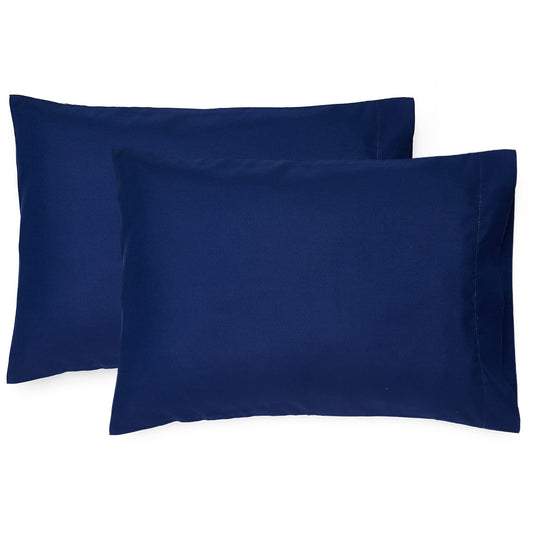 EXQ Home Toddler Pillowcases 13x18 Travel Pillow Case Set of 2, Small Pillow Case Fits Baby Pillow Sized 12x16, 13x18, Kids Pillowcases 2 Pack Machine Washable with Envelope Closure(Navy)