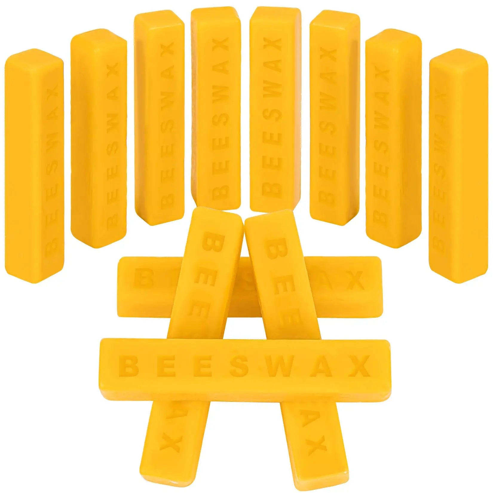 Sukh 12PCS Yellow Beeswax-Bar - 290g(10.23oz) Beeswax Block - Wax Bar Yellow Beeswax Bulk Bar of Wax Yellow Beewax for Candles Triple Filtered Skincare,Lip Balms,Lotions,DIY Projects,Soap