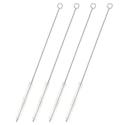 Juvale 4-Pack Metal Straw Cleaner - Extra Long Stainless Steel Brush for Cleaning Reusable Drinking Straws, Water Bottles and Pipes (12 in)