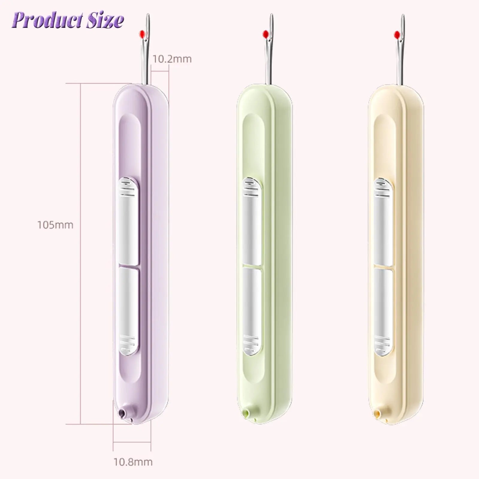 Needle Threaders, 3PCS 2 in 1 Needle Threader Seam Ripper for Hand Stitching, Upgraded Automatic Needle Threader with Stretchable Thread Insertion Needles, Sewing Supplies, Sewing Stitch Remover Tool