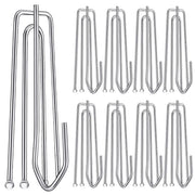 60PCS Stainless Steel Drapery Hook and Pin for Pleated Drapes 4 Prongs Pinch Pleat Clips Traverse Pleater 4 End Curtain Hangers for Window Door Bathroom Curtain