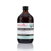 Willy's Organic ACV Apple Cider Vinegar with Mother - Probiotocs for Detox and Gut Health. 16.9oz Glass Bottle