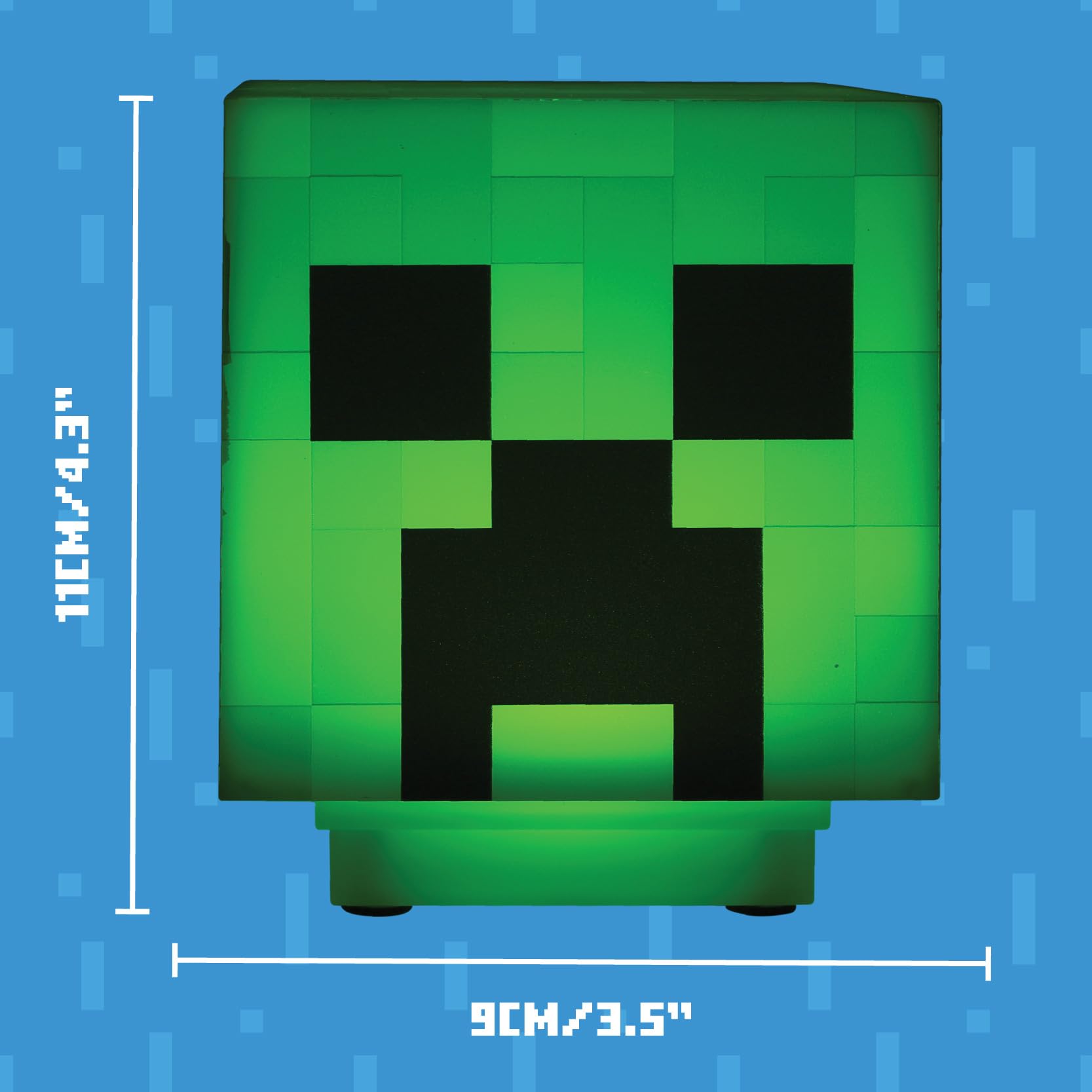 Paladone Minecraft Creeper Desk Light with Official Creeper Sounds, Handheld Night Light for Kids Room or Gamer Décor - Licensed Minecraft Gifts