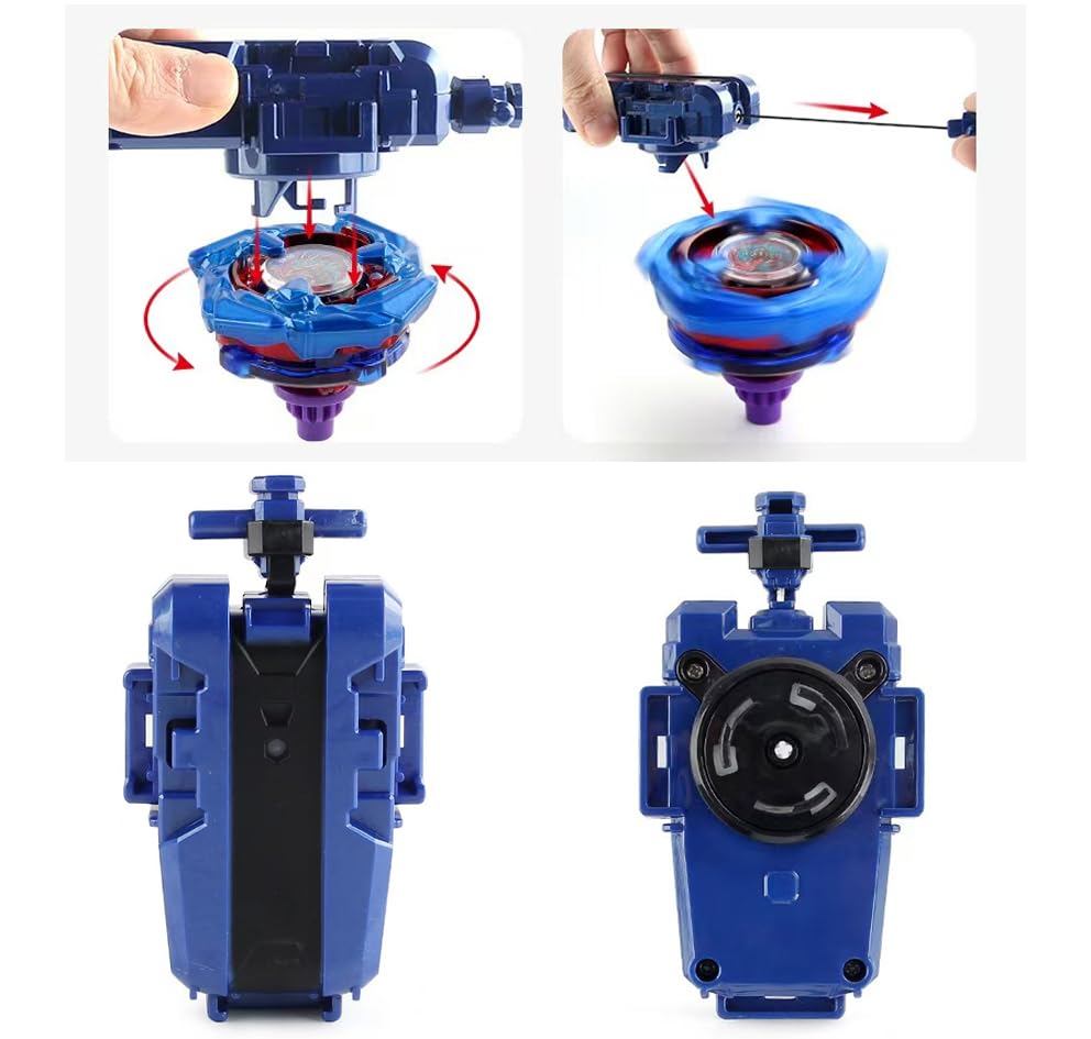MUSTYBELT Bey Battling Set, GyroTops Burst Blade Toy Combat Battling Game Set, Spinning Gift for Boys, Ages for 8 10 12+ (12 Spinning Tops Tool Box)