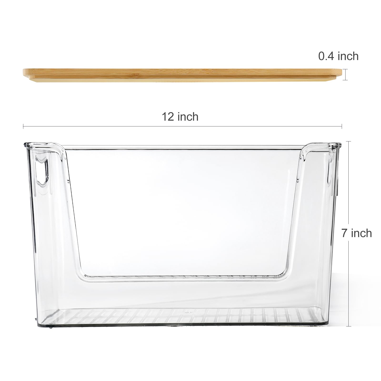 Pantry Organizers Storage, 2 Pack Stackable Kitchen Counter Bins for Onion Potato Garlic, Fruit Vegetable Produce Storage Space-Saving Countertop Organizer (12" x 7" x7")