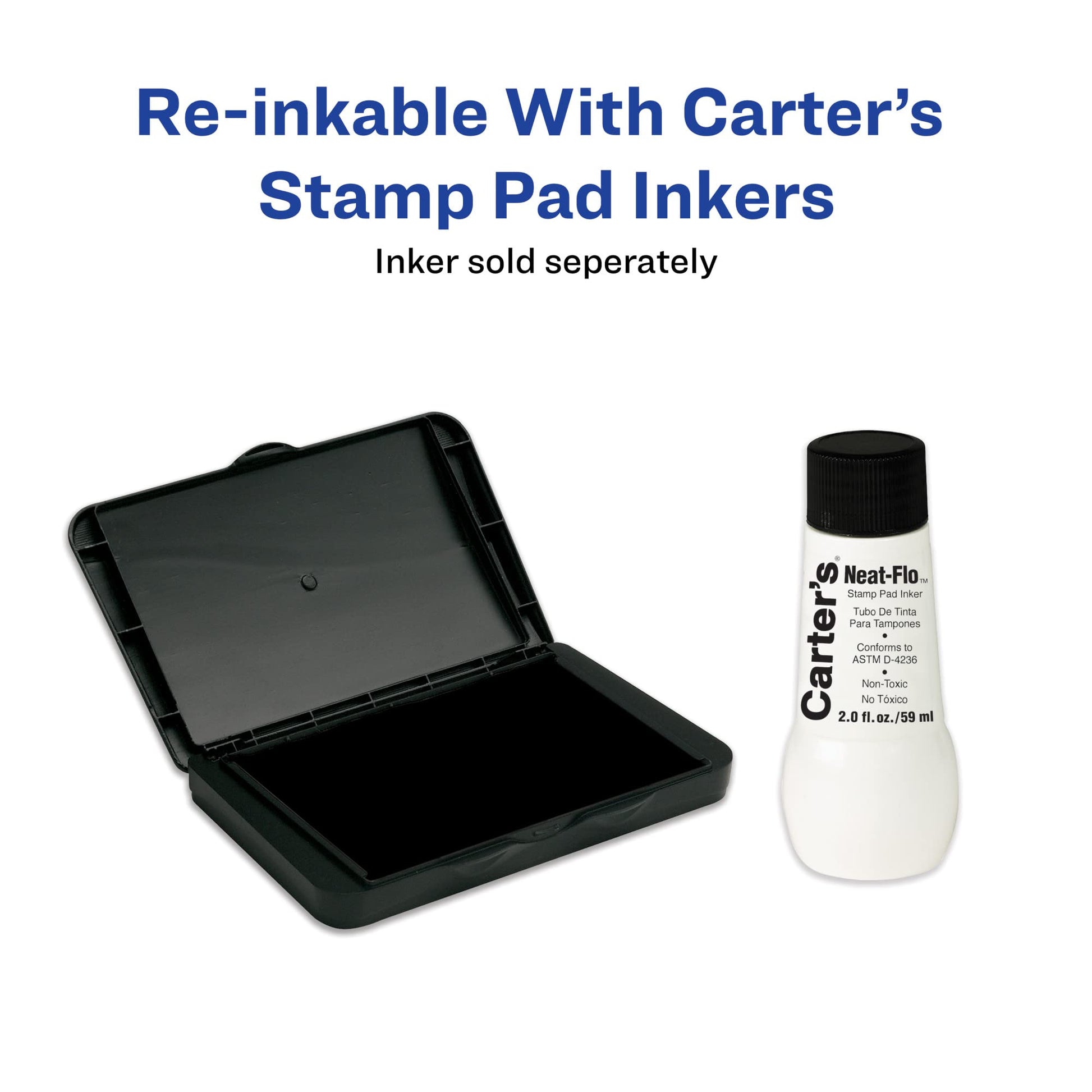 Avery Carter's Foam Stamp Pad, 2.75 x 4.25 Inch, Black, 1 Pad (21381)