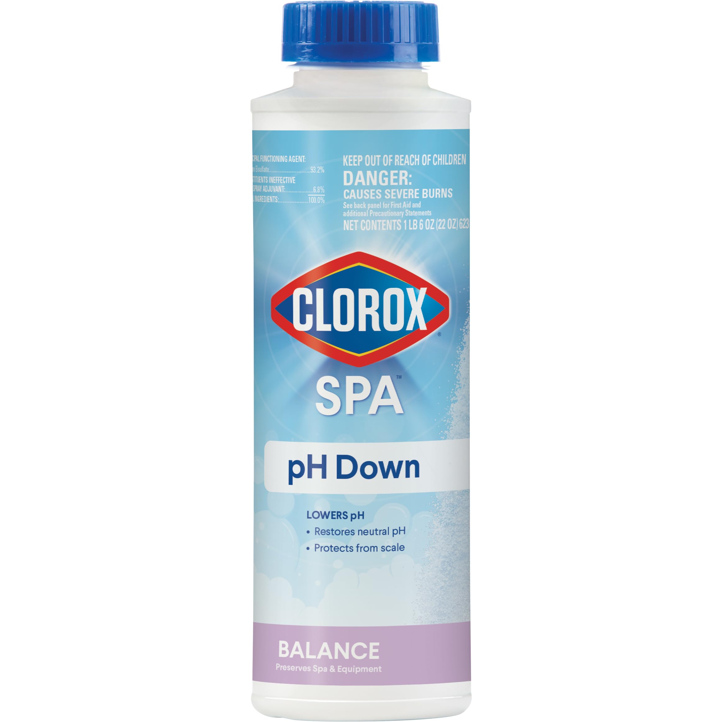 Clorox® Pool&Spa™ Spa pH Down, Lowers pH in Spa Water, Safe for All Spa Types, 22 ounce (Pack of 1)