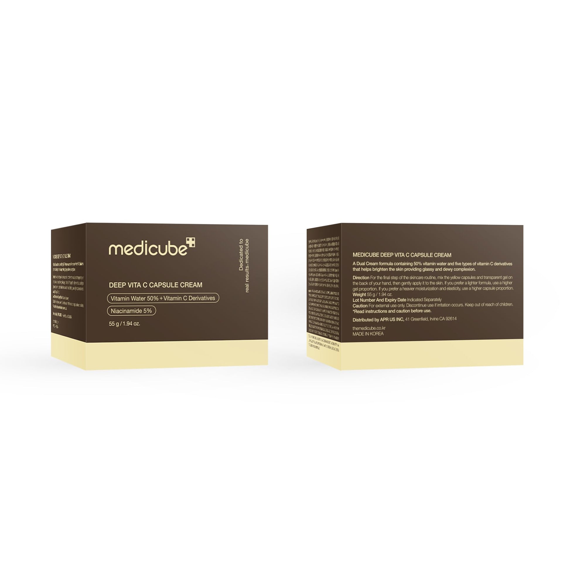 medicube Deep Vitamin C Golden Capsule Face Moisturizer - Liposome Capsules For Wrinkles, Skin Radiance - Transparent Gel for Glow Hydration - Korean Skin Care 1.94 oz