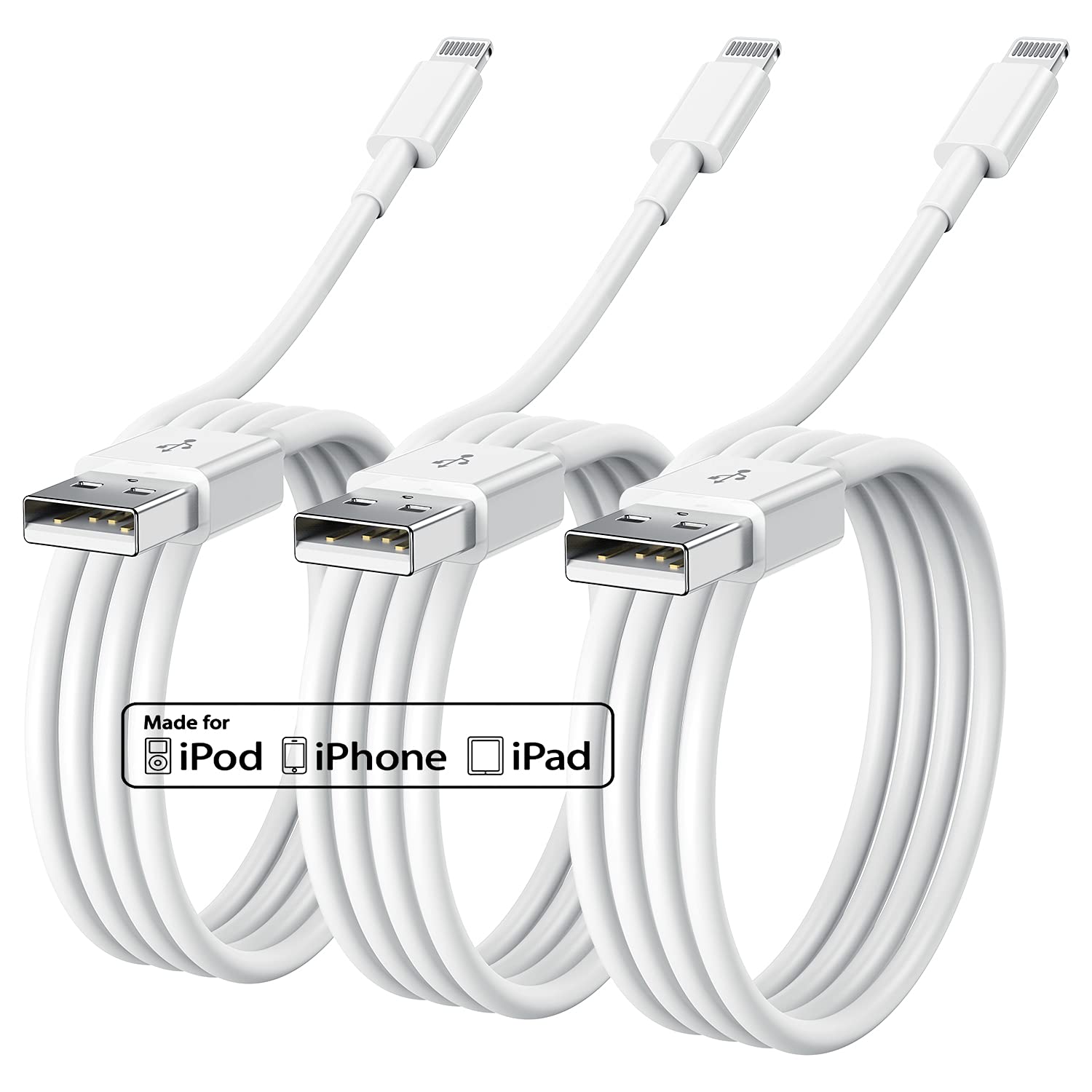 10ft Apple Charger Cable, Long Apple Lightning to USB Cable 10 Feet,Fast iPhone Charging Cord 10 Foot for Apple iPhone 14 Pro Max/14 Plus/14/13/12/11 Pro/11/XS MAX/XR/8/7/6s/6/5S/SE iPad Original