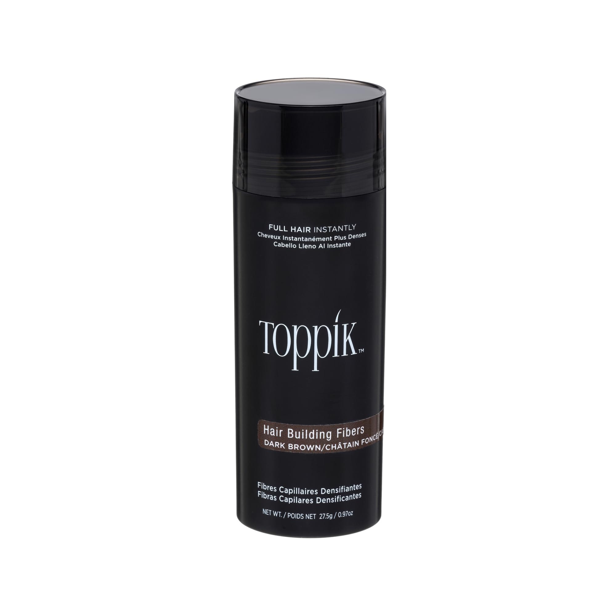 Toppik Hair Building Fibers, Black, 27.5g | Fill In Fine or Thinning Hair | Instantly Thicker, Fuller Looking Hair | 9 Shades for Men & Women