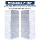 SIMPLI-MAGIC 79006-100PK Shop Towels 14”x12”, White, 100 Count (Pack of 1)