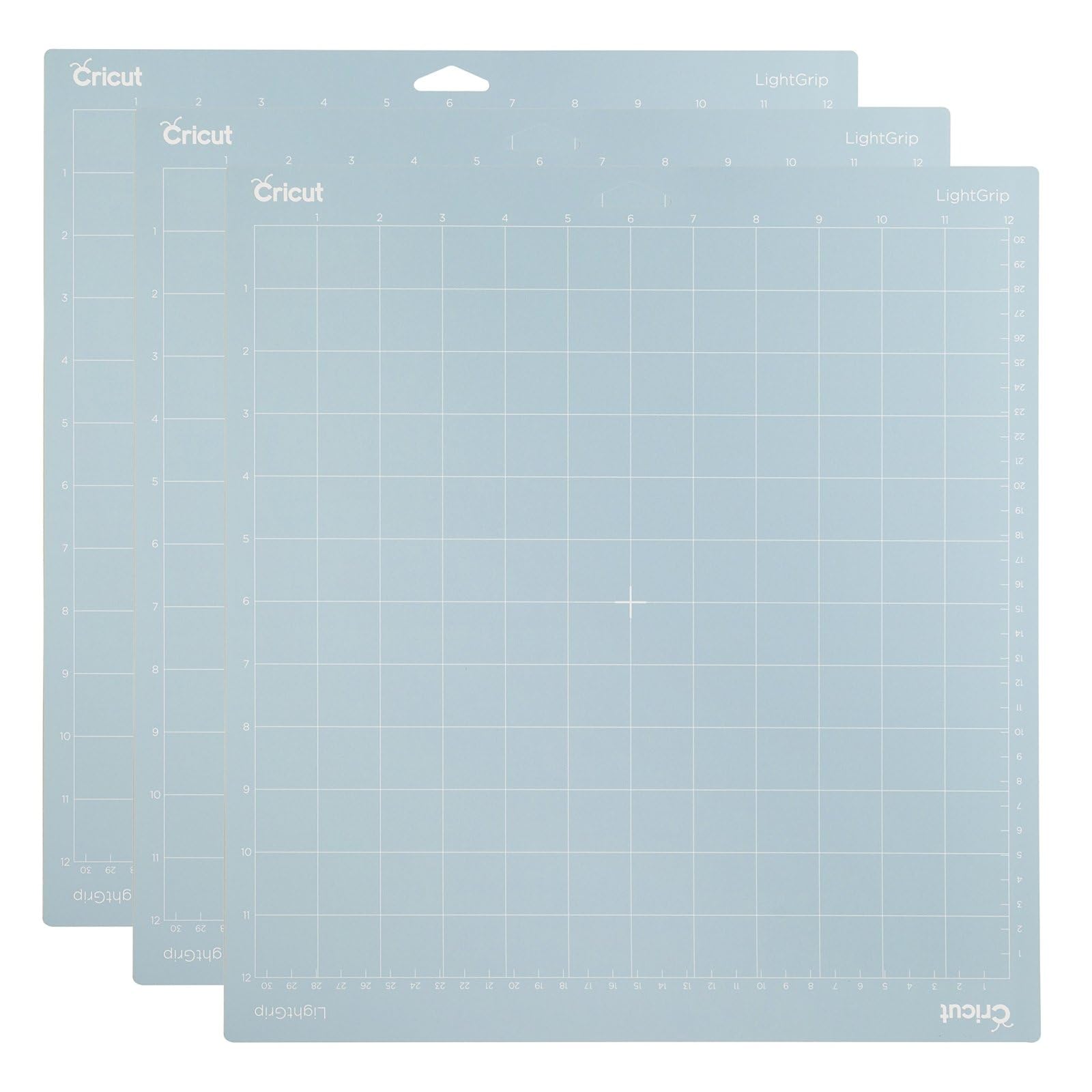 Cricut StandardGrip Machine Mats 12in x 12in, Reusable Cutting Mats for Crafts with Protective Film, Use with Cardstock, Iron On, Vinyl and More, Compatible with Cricut Explore & Maker (3 Count)