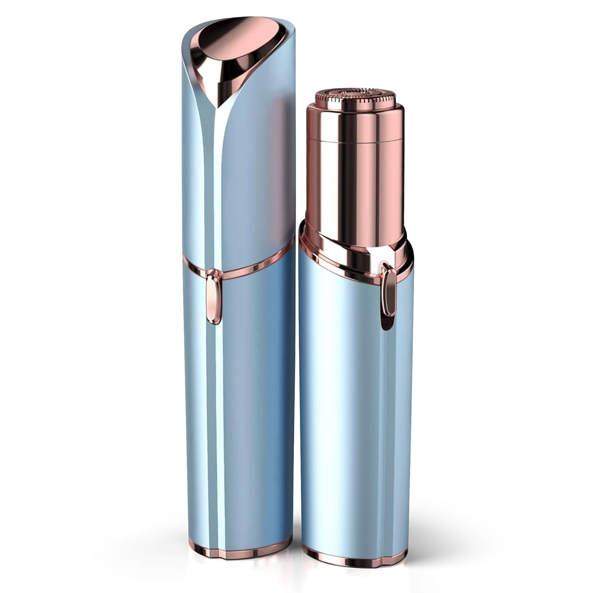 Facial Hair Remover for Women - as Seen on TV Painless Face Shaver - Electric Hair Removal Device for Face Lips Peach Fuzz with Light (Rose Gold)