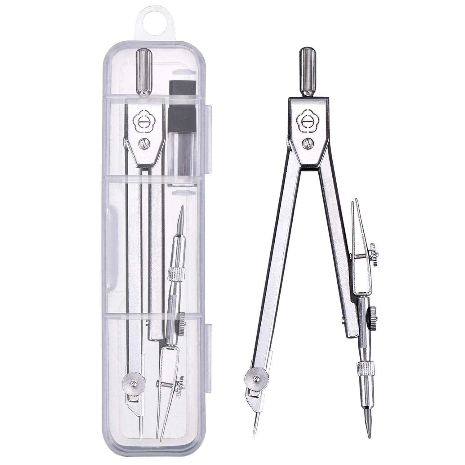 Drawing Compass and 6 Inch Protractor, Student Geometry Math Set