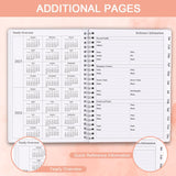 2025 Planner - Weekly & Monthly Planner Runs Jan 2025 to Dec 2025, 6.25" x 8.25", 12 Monthly Tabs, 14 Notes Page, Plastic Pocket, Flexible Cover with Twin-Wire Binding, Twig Planners 2025