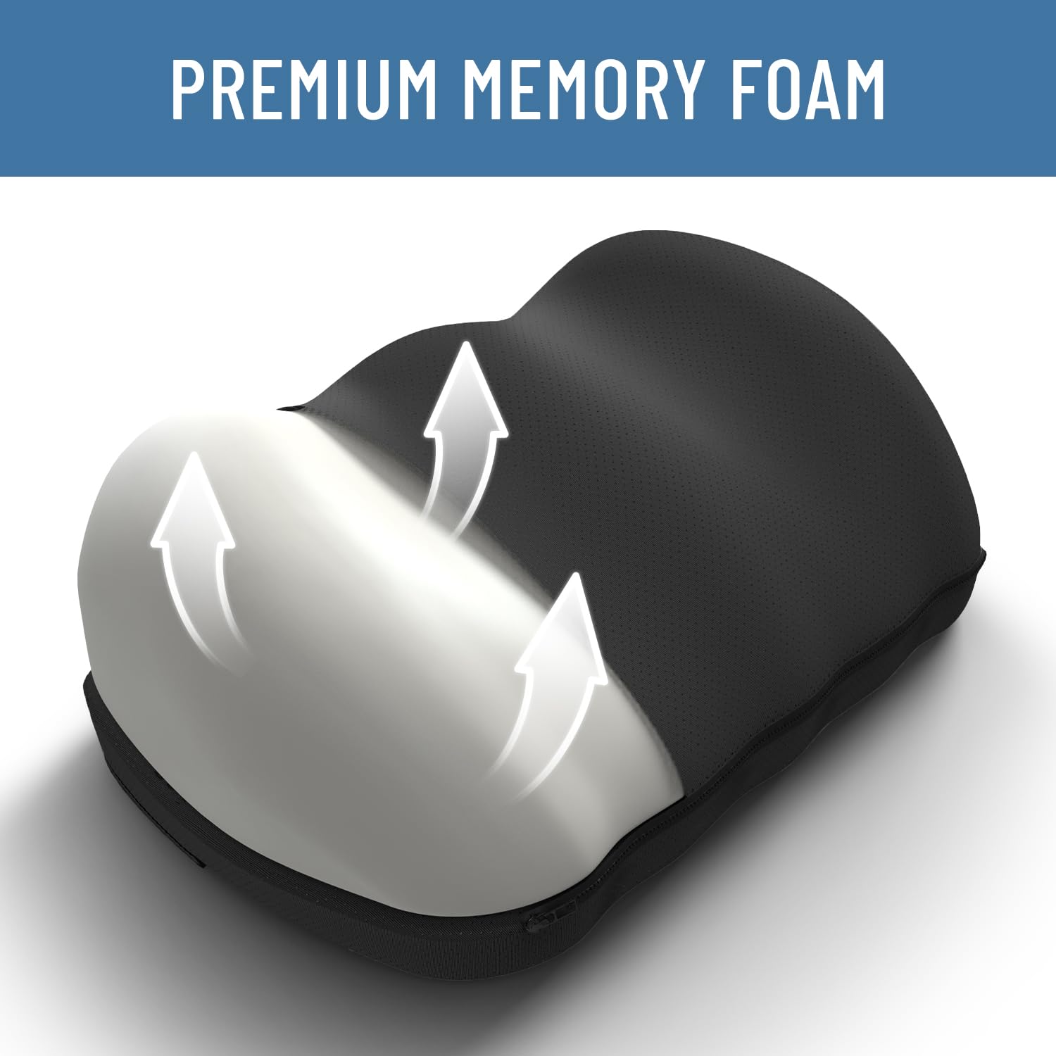 Everlasting Comfort Adjustable Cloud Foot Rest for Under Desk at Work with Pressure Point Nodes - Ergonomic Memory Foam Office Foot Stool & Desk Footrest for Gaming & Home Office