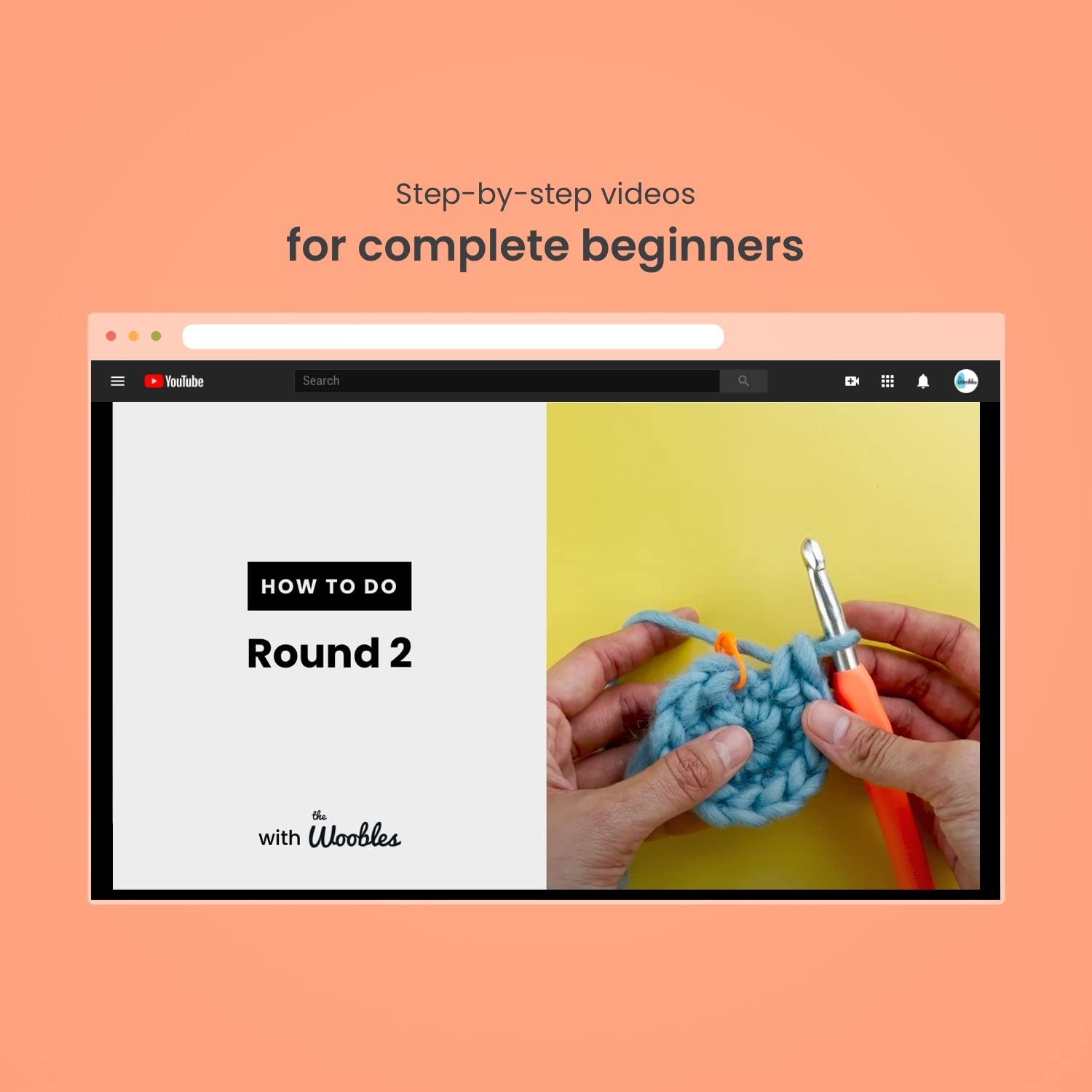 The Woobles Beginners Crochet Kit with Easy Peasy Yarn as seen on Shark Tank - with Step-by-Step Video Tutorials - JoJo The Bunny