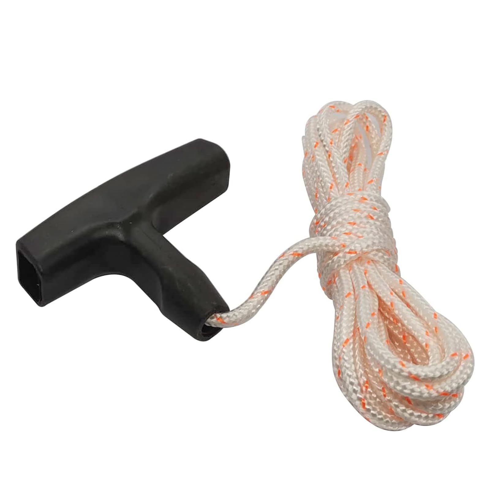 New Recoil Starter Rope 3-Meter Pull Cord with Starter Handle Replacement for Lawn Mower ChainsawTrimmer Edger Brush Cutter Engine Parts(Red and White Cord,3.5 mm)