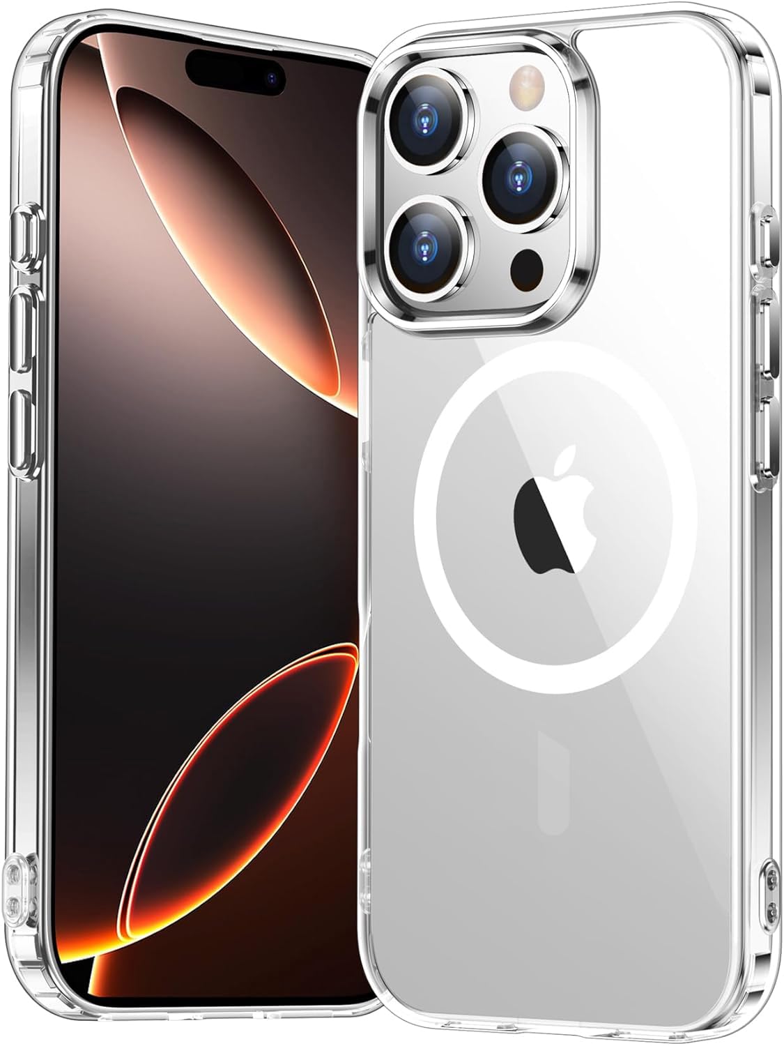 Temdan for iPhone 12 Case for iPhone 12 Pro Case,[Compatible with Magsafe][Not Yellowing] Slim Thin Shockproof Phone Case-Clear