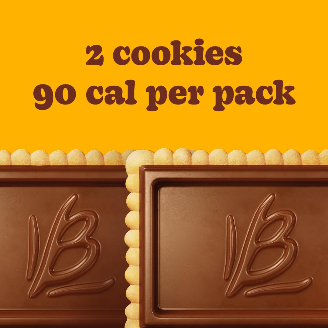 Bauducco Choco Biscuit Cookies,15.2 oz (Pack of 24) - Crispy & Delicious Chocolate Cookies, Individually Wrapped for Snacks, Dessert & Lunch Boxes - 2 Cookies per Pack
