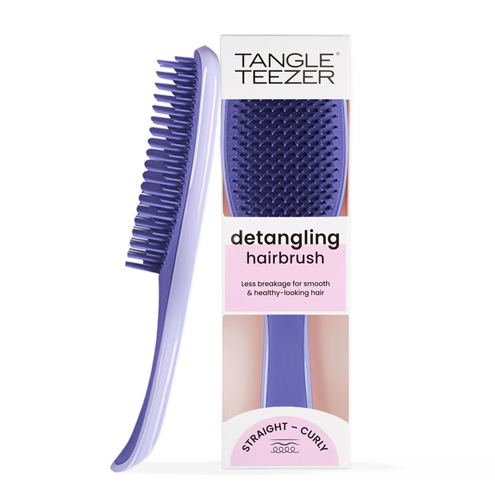 Tangle Teezer Ultimate Detangler Hairbrush for Wet & Dry Hair, Eliminates Knots & Reduces Breakage for All Hair Types, Millennial Pink