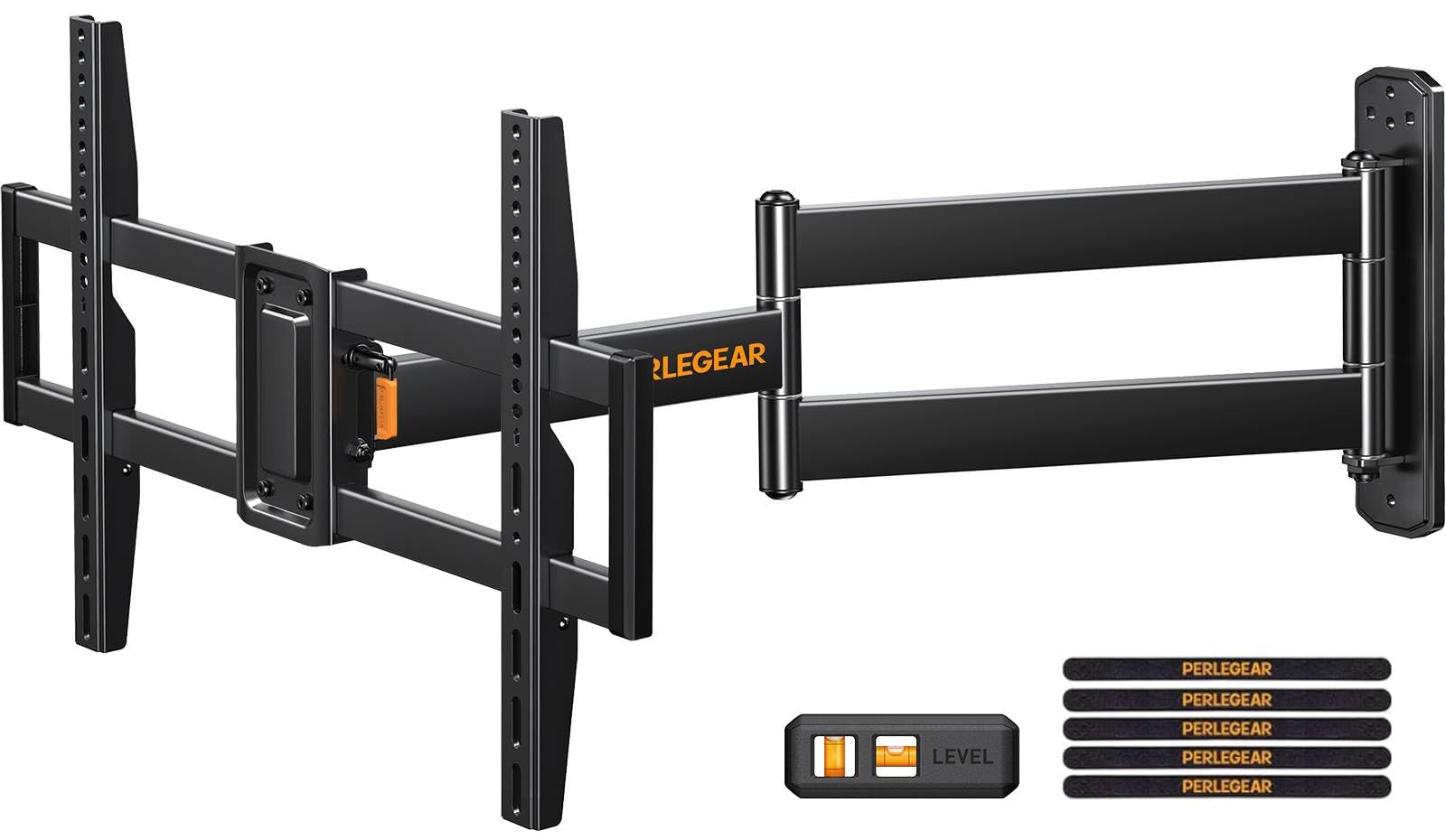 Perlegear Corner TV Wall Mount Long Arm TV Mount Bracket for 32-75 Inch TVs-Full Motion TV Wall Mount with 32.37Ã¢ÂÂ Extension & Swivel Articulating Arm & Tilt, MAX VESA 600x400mm, Holds up to 100 lbs