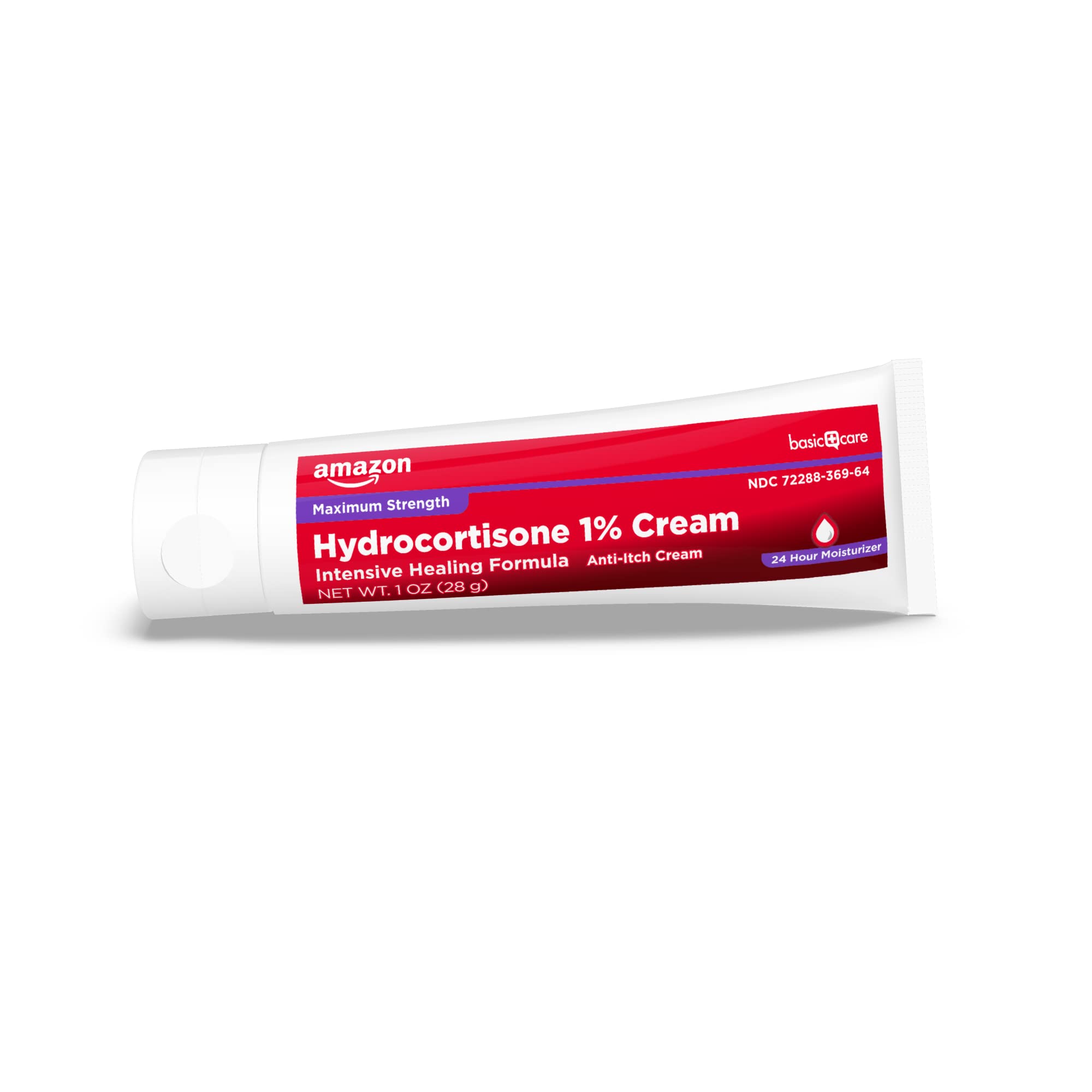 Amazon Basic Care Maximum Strength Hydrocortisone 1 Percent Anti-Itch Cream Plus 10 Moisturizers, 2 ounce (Pack of 1)