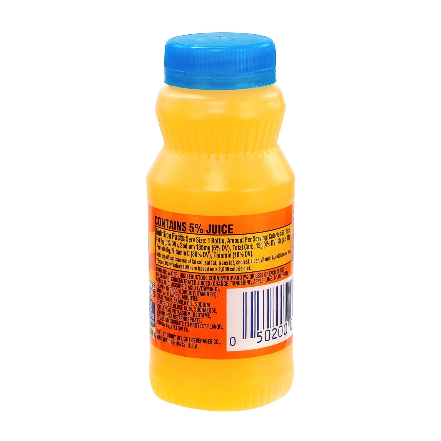 Sunny Delight Tangy Original Orange Flavored Citrus Punch, 6.75 oz., 24/Pack (01286)