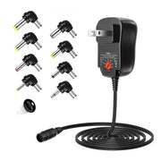 Belker 12W Universal 3V 4.5V 5V 6V 7.5V 9V 12V AC DC Adapter Power Supply for Household Electronics Mp3 Routers TV Boxes LCD Tablets CCTV IP Cameras Max. 1000mA [BB]