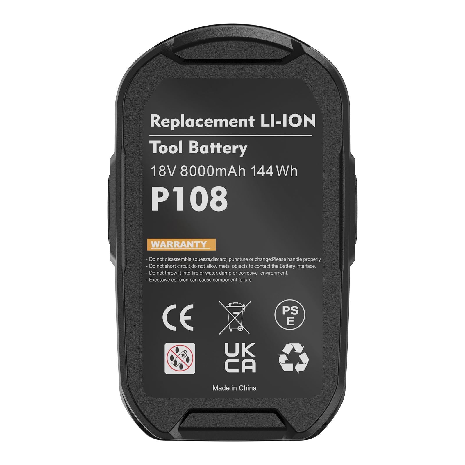 Upgraded 8.0Ah 2Packs P108 18V Battery Compatible with Ryobi 18V ONE+ Battery Replacement P108 P102 P103 P104 P105 P107 P109 P122 Cordless Tool Batteries Rapid Rechargeable Batteries with Indicator