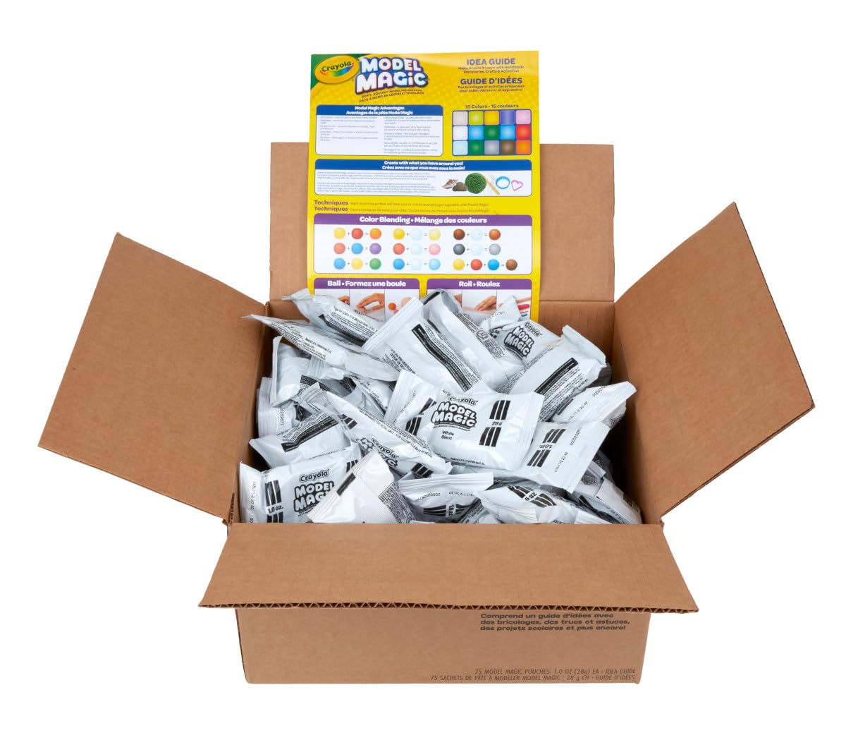 Crayola Model Magic - White (75ct), 1oz Modeling Clay Alternative, Molding Air Dry Clay for Kids, Bulk Art Supplies, Must Have Teacher Classroom Essentials