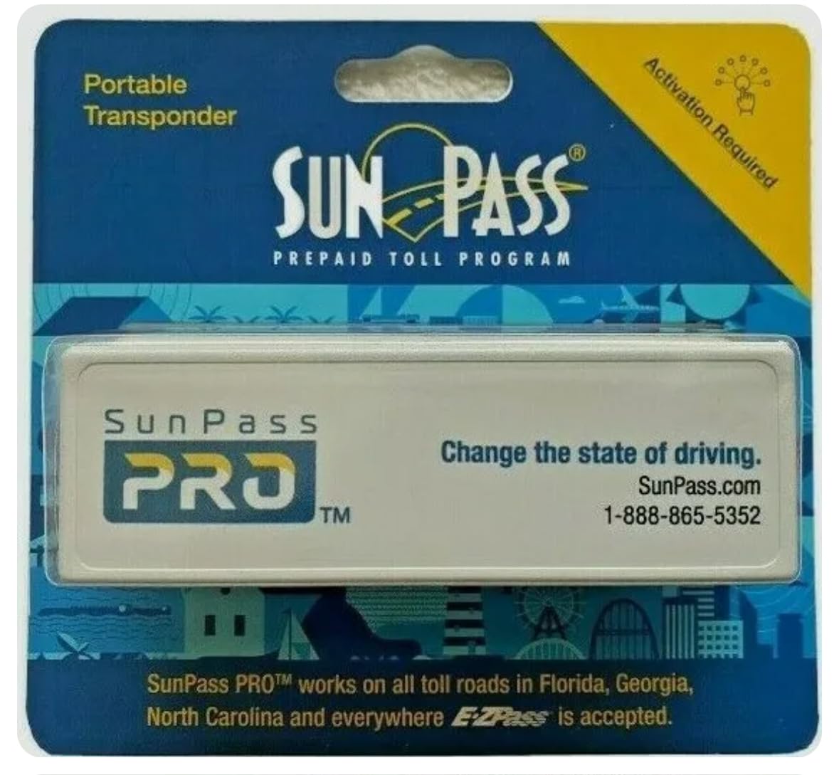 Sunpass Sun Pass Transponder Portable Prepaid Toll Program for Florida Only