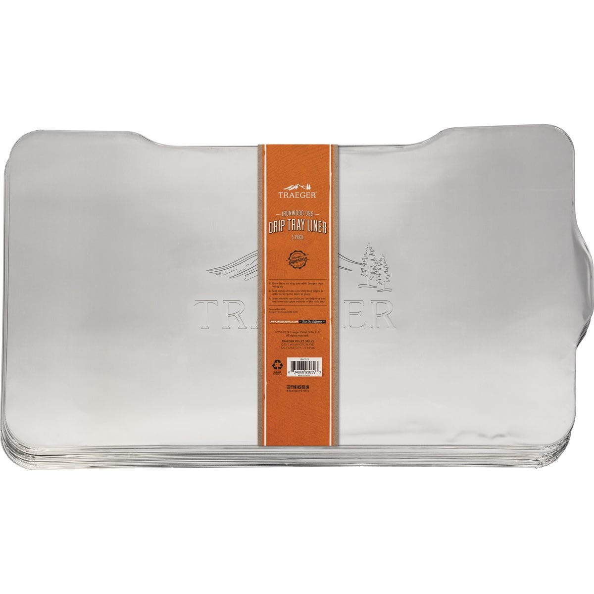 Traeger Grills BAC521 Ironwood 885 Drip Tray Liner Grill Accessory 5-count