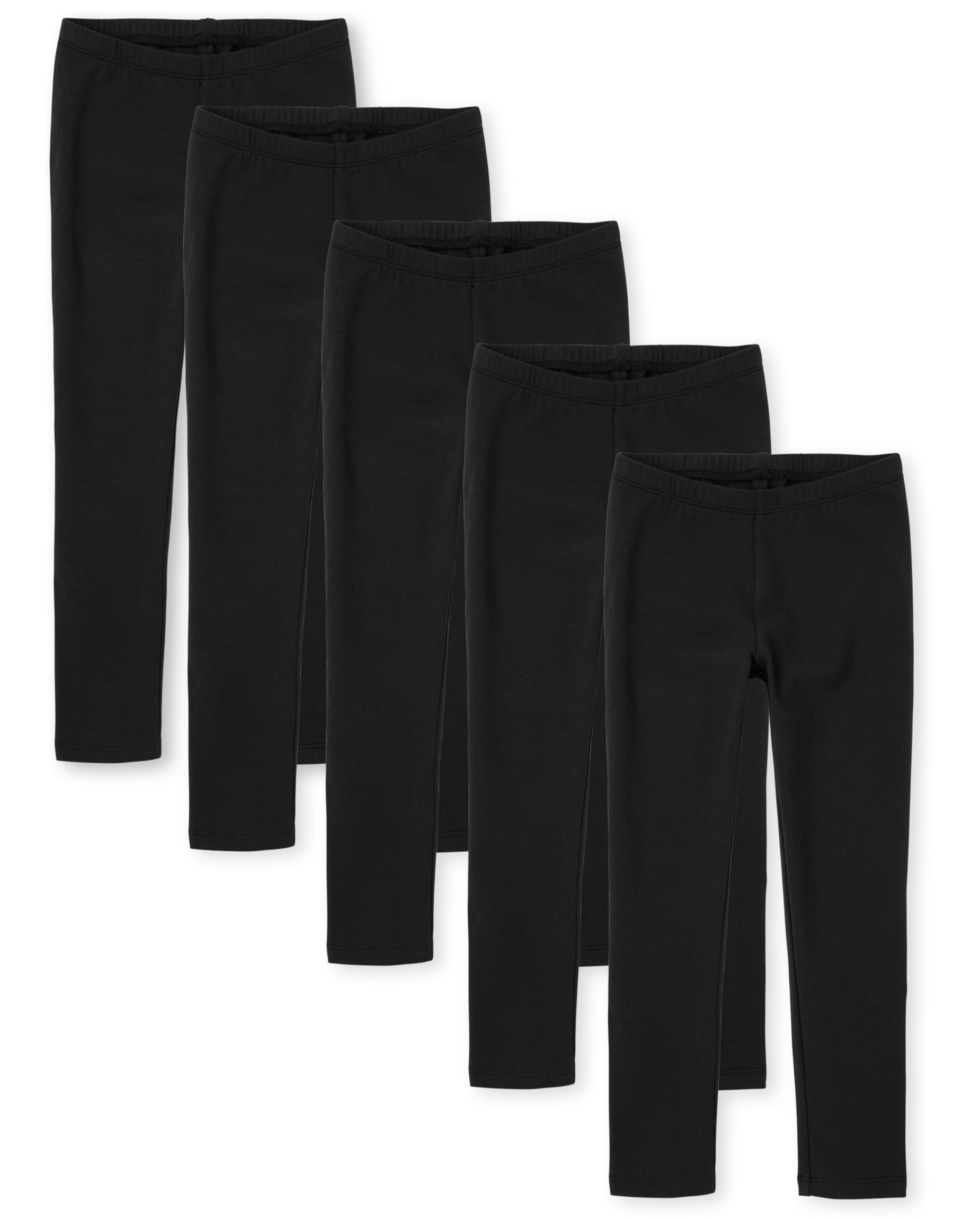 The Children's Place Girls Leggings,Black 5 Pack,S (5/6)