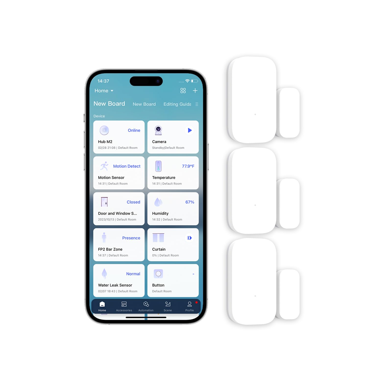 مستشعر الأبواب والنوافذ Aqara Zigbee (3 عبوات)، مستشعر اتصال لاسلكي صغير، أتمتة منزلية، يتطلب محور Aqara، اتصال Zigbee، سلامة الأطفال، متوافق مع Apple HomeKit، و Alexa، ويعمل مع IFTTT