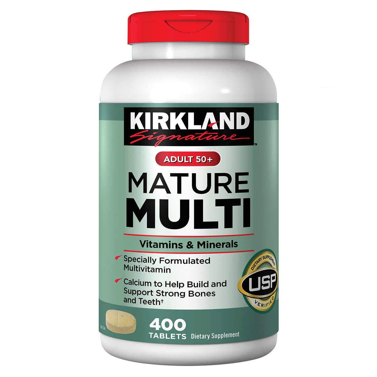 Kirkland Signature Adults 50+ Mature Multi, 400 Tablets 1