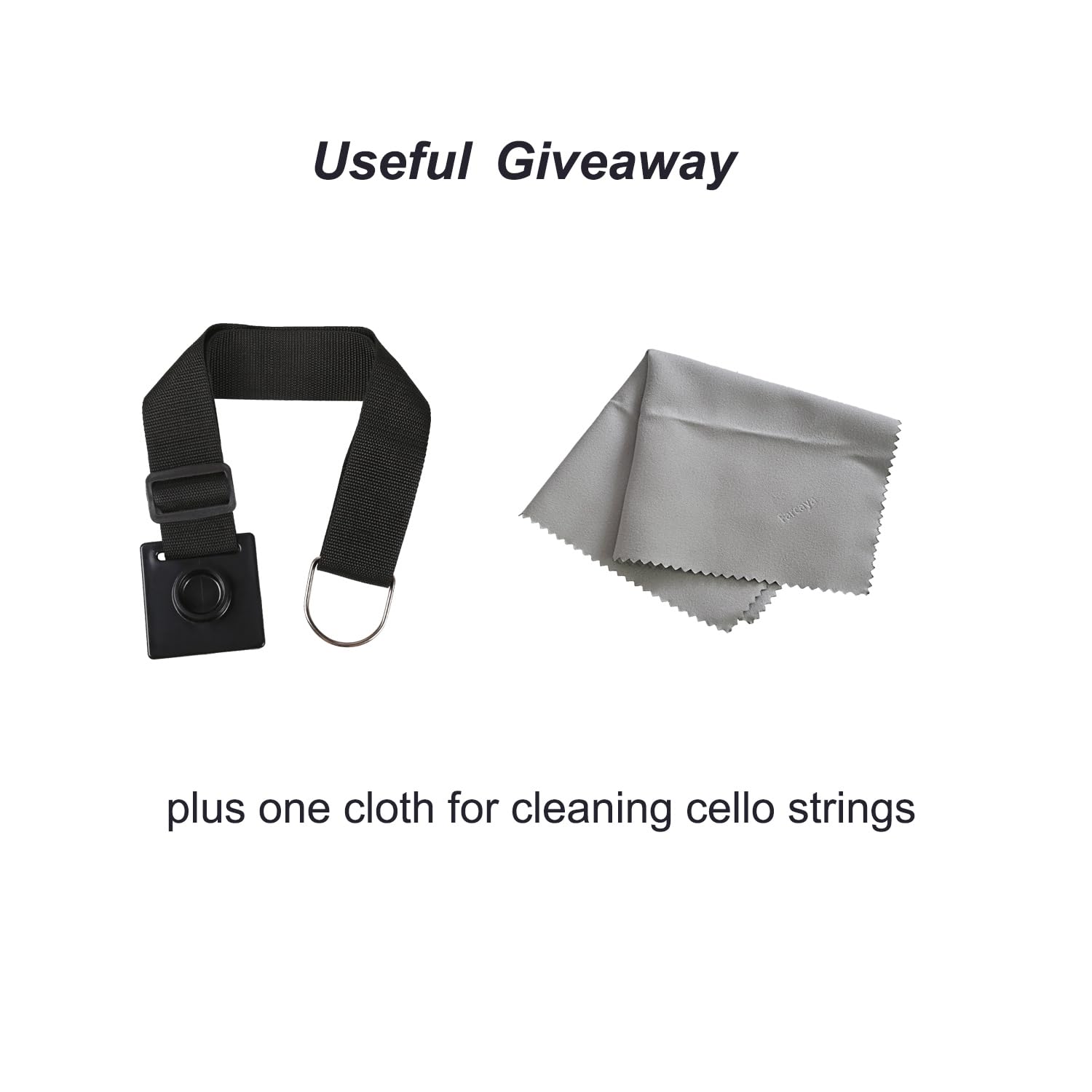 Farcaya Cello Endpin Anchor Non-slip Stopper Rest Holder Stand Antiskid Device Adjustable Strap with Thick Pad