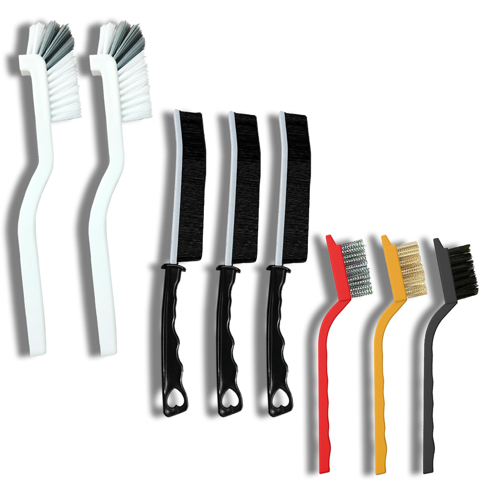 Betanull 8 Pcs Hard Bristle Crevice Cleaning Brush, Gap Clening Brush, Hard Bristle Crevice Cleaner Brush, Thin Hard Bristle Brush for Cleaning, Thin Crevice Brush, Crevice Cleaning Tool, Gap Brush