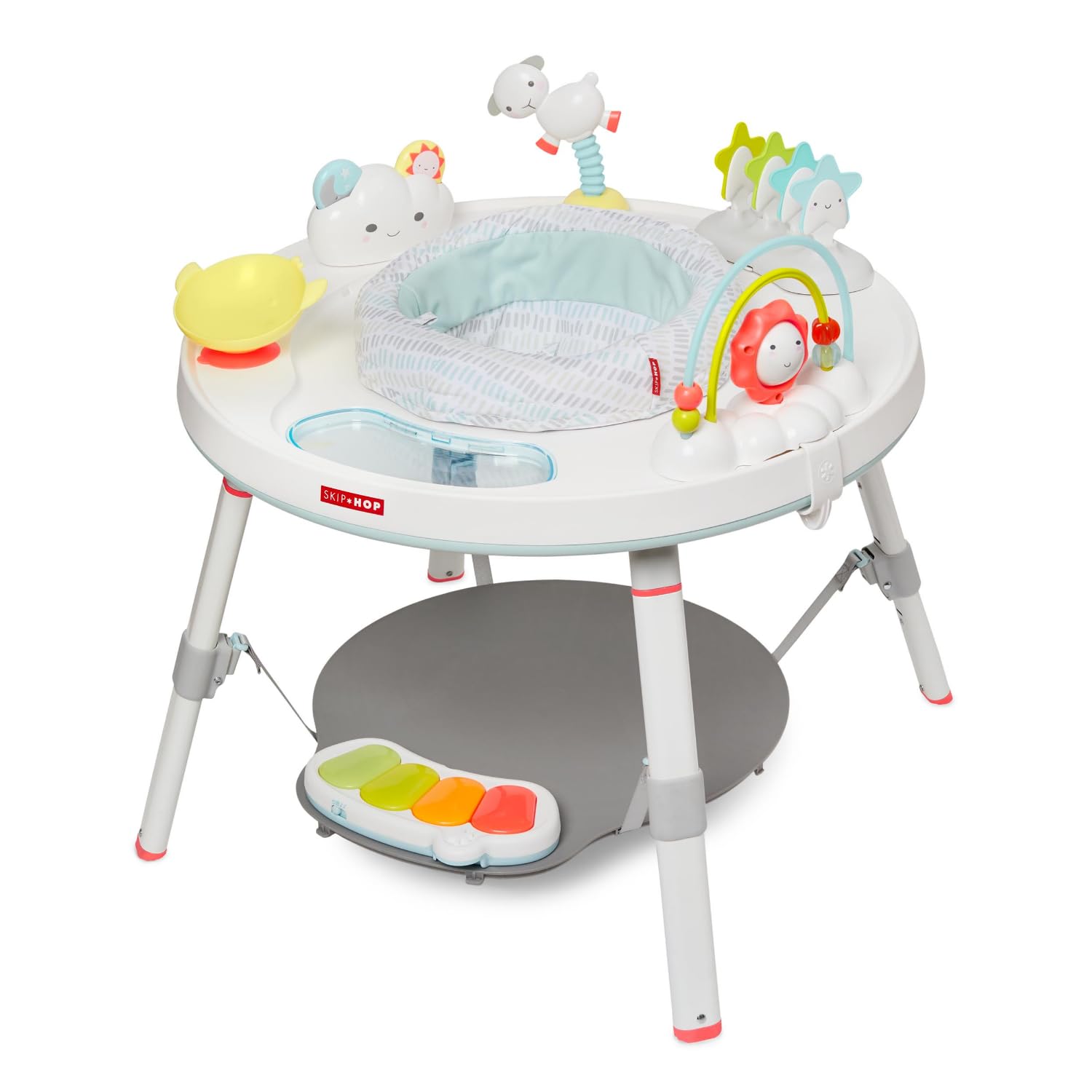 Skip Hop Baby Activity Center: Interactive Play Center with 3-Stage Grow-with-Me Functionality, 4mo+, Silver Lining Cloud