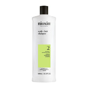 Nioxin Scalp + Hair Thickening System 2 Shampoo, For Natural Hair with Progressed Thinning, 16.9 fl oz (Packaging May Vary)
