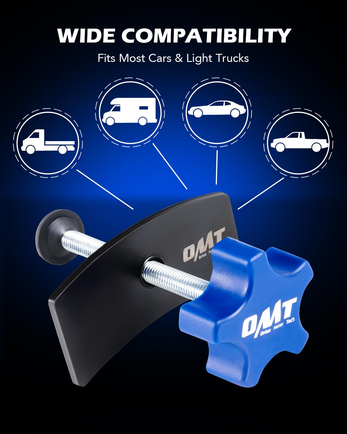 Orion Motor Tech Brake Pad Spreader, Heavy Duty Brake Pad Spreader Tool, Brake Piston Compressor Tool for Compressing Inner Pad, Solid Steel Disc Brake Caliper Spreader for Cars & Light Trucks