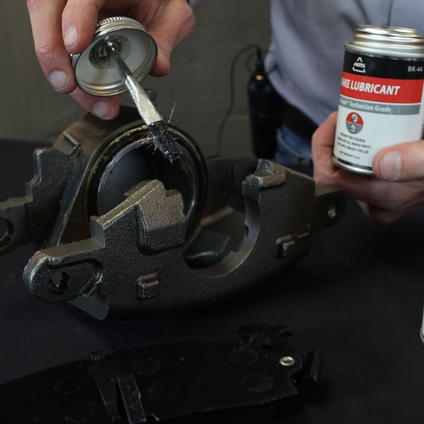 AGS Automotive Solutions 4oz Brush Top SIL-Glyde Silicone Brake Grease - Premium Brake Caliper Grease and Brake Lubricant for Optimal Performance and Longevity