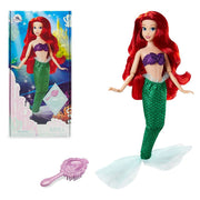 Disney Store Official Princess Classic Doll (Ariel from The Little Mermaid), 11 Inches, Includes Brush with Molded Details, Fully Posable Toy in Classic Outfit Princess Toys for Girls