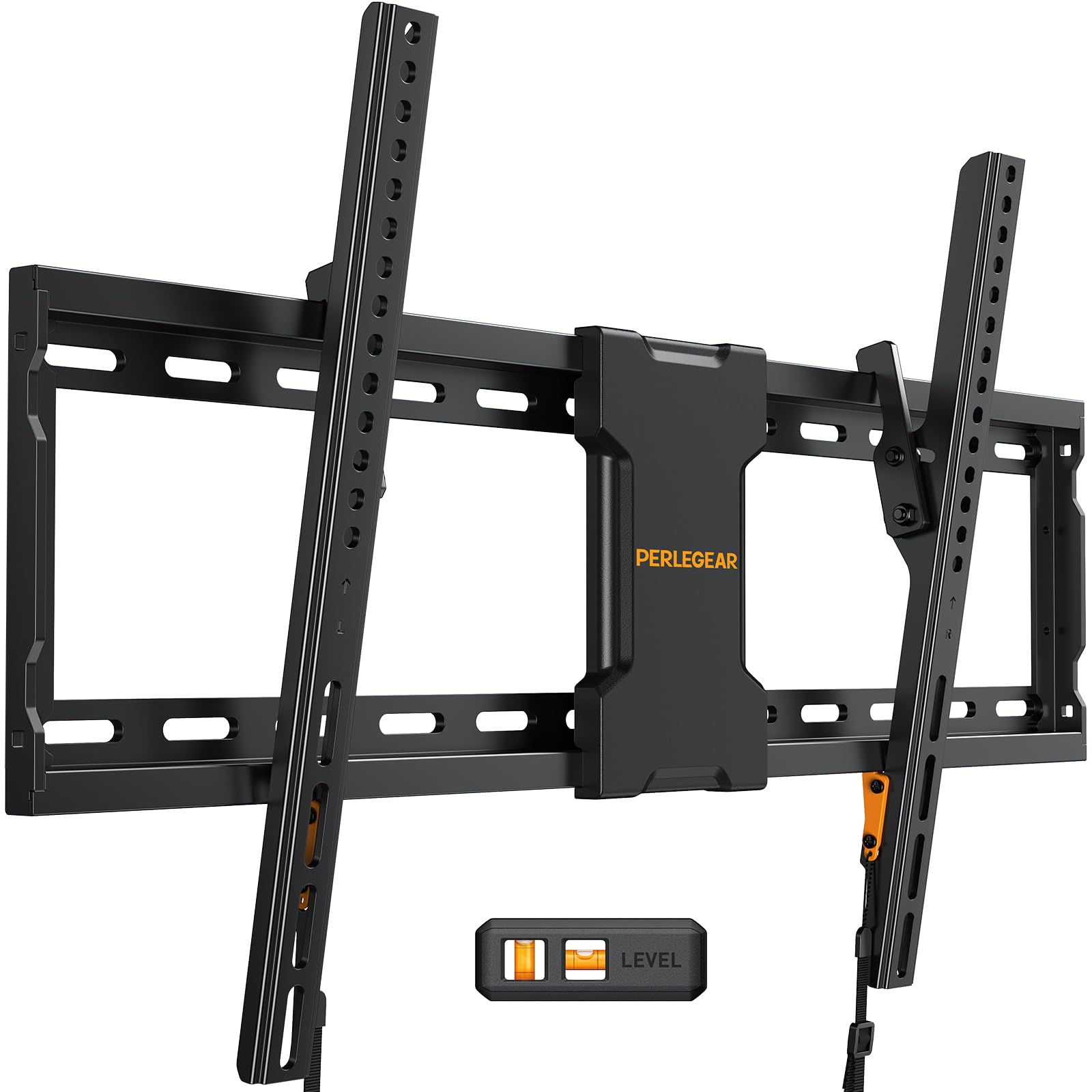 Perlegear UL-Listed Tilting TV Wall Mount for Most 37-82 inch TVs up to 132 lbs, Low Profile Tilt TV Mount Wall Bracket for Flat or Curved TVs, Fits 24Ã¢ÂÂ/18Ã¢ÂÂ/16Ã¢ÂÂ Studs, Max VESA 600x400mm, PGLT2