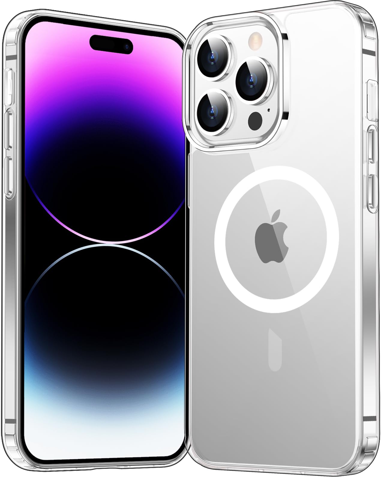 Temdan for iPhone 12 Case for iPhone 12 Pro Case,[Compatible with Magsafe][Not Yellowing] Slim Thin Shockproof Phone Case-Clear