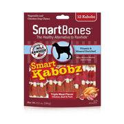 SmartBones Smart Kabobz, Treat Your Dog to a Rawhide-Free Chew Made With Real Chicken, Beef and Pork, 12 Count (Pack of 1)