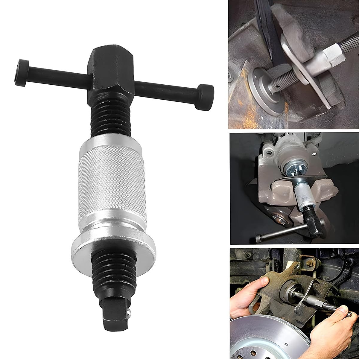 Bittwee Car Brake Piston Wind Back Tool, 3pcs/Set Brake Caliper Piston Rewind Tool, Auto Rear Brake Pad Wind Back Tool, Brake Caliper Wind Back Tool for Replacement of Rear Brake Pad