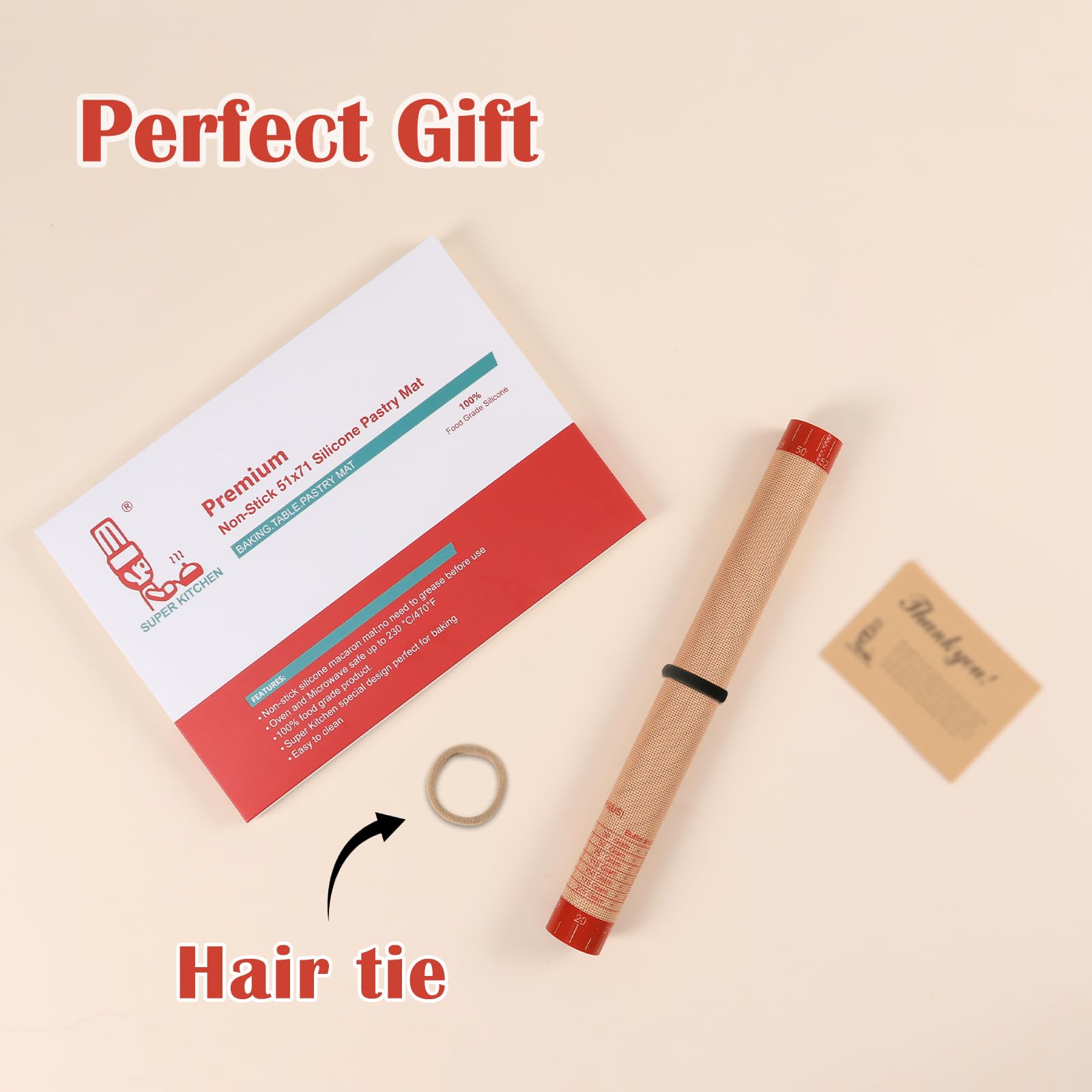 Non-slip Silicone Pastry Mat Extra Large with Measurements 28''By 20'' for Silicone Baking Mat, Counter, Dough Rolling, Oven Liner,Fondant/Pie Crust By Folksy Super Kitchen Red