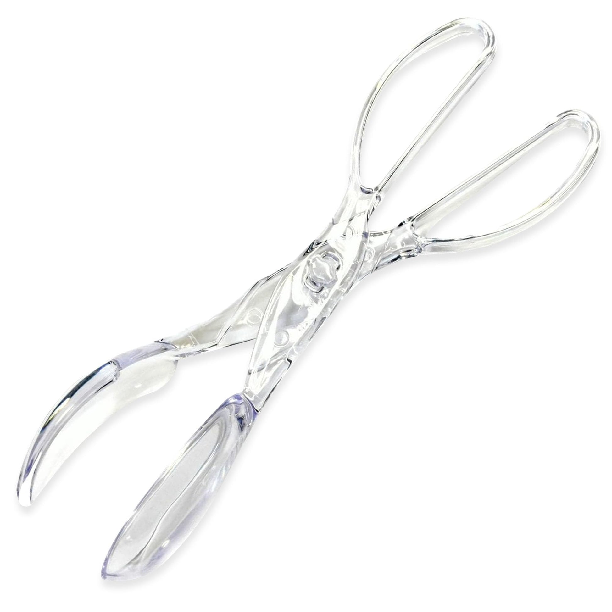 Chef Craft Premium Salad Scissor Tongs, 11.25 inch, Clear