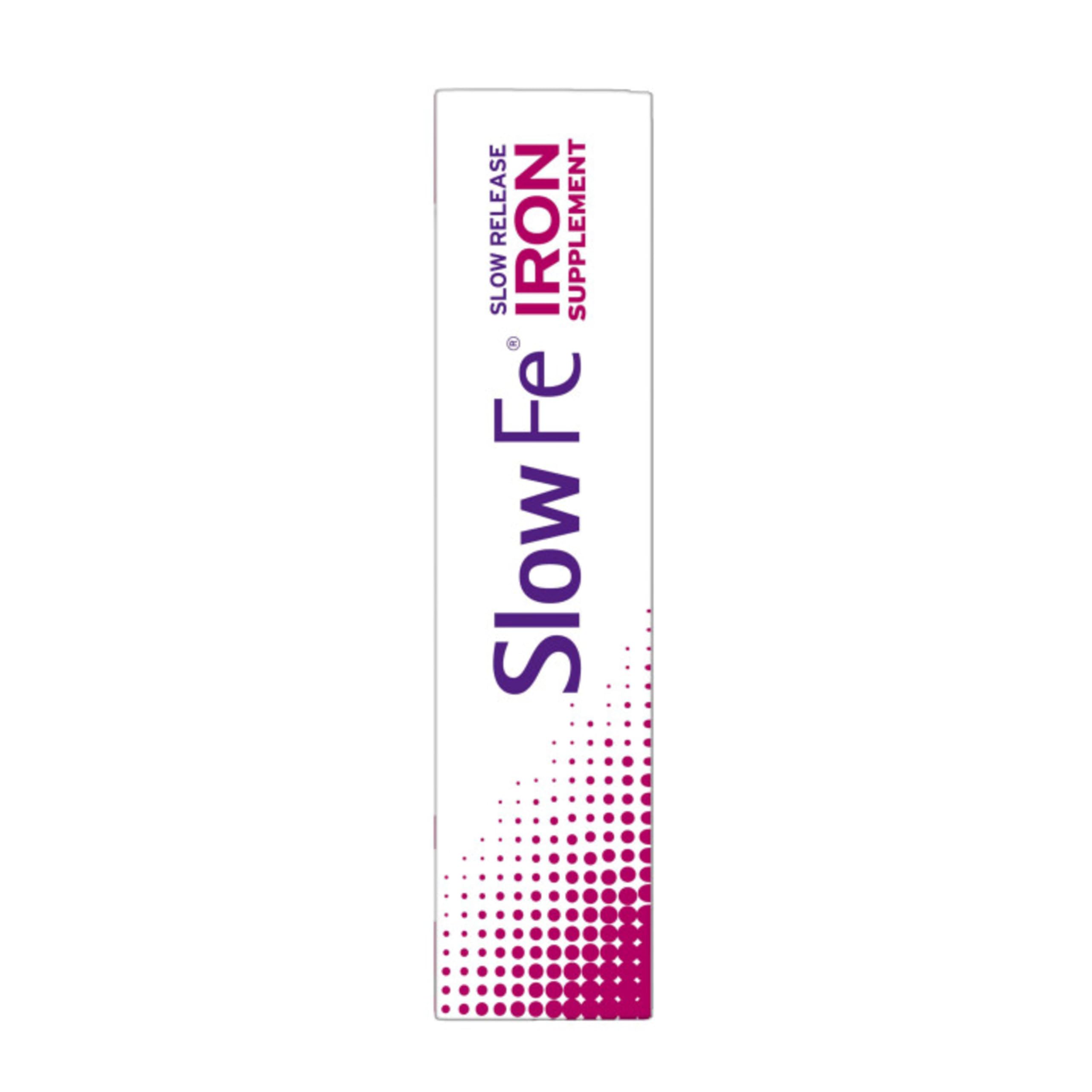 Slow Fe 45mg Iron Supplement for Iron Deficiency, Slow Release, High Potency, Easy to Swallow Tablets - 60 Count